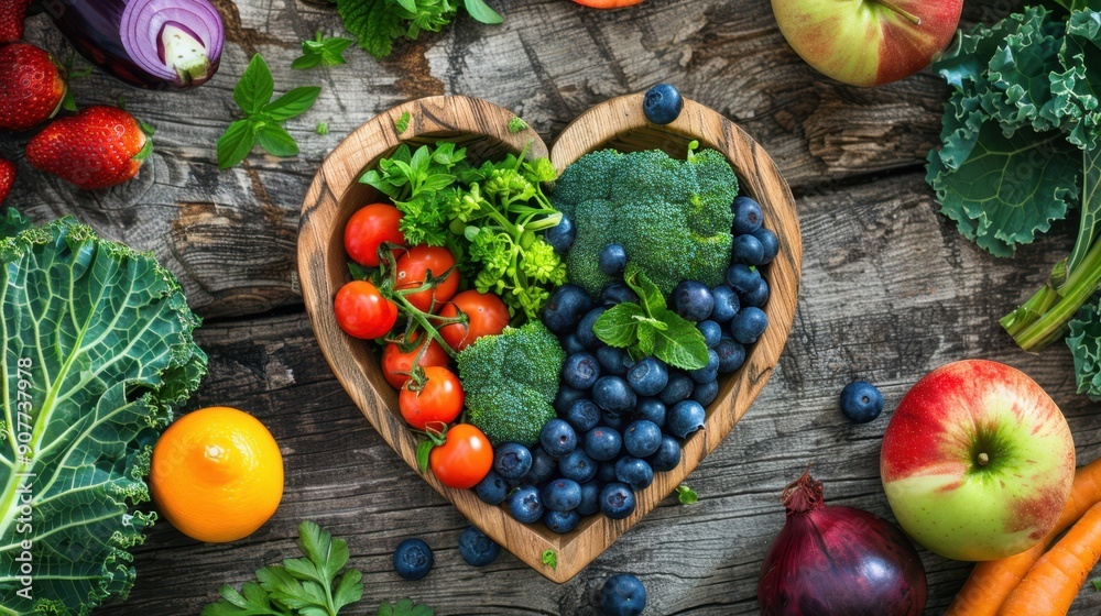 The heart-shaped veggie bowl The heart-shaped veggie bowl