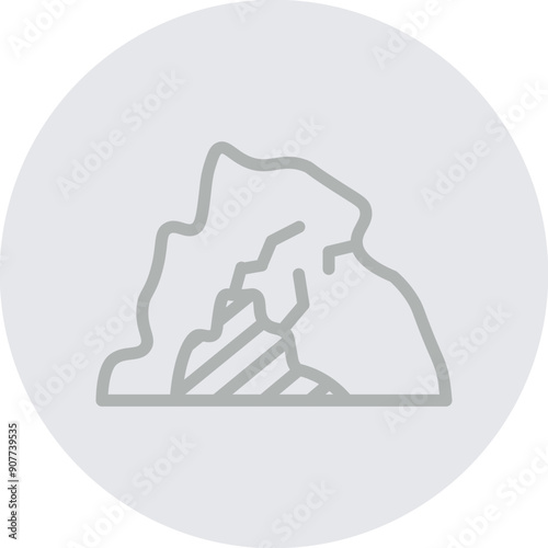 cave Vector Line Grey Circle Grey