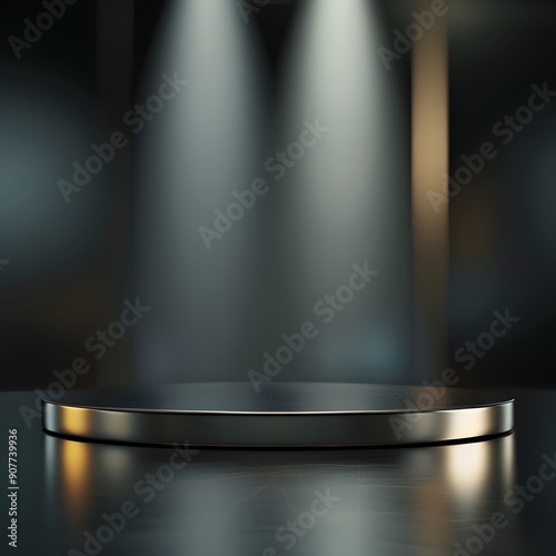 Beautiful Of 3d Realistic Of Empty podium mockup stage realistic for Product Showcase