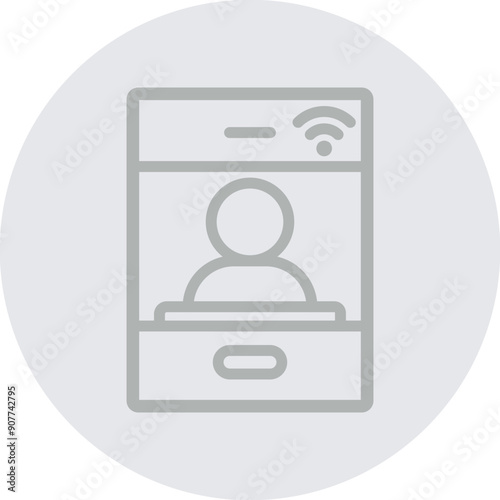 Online Lecture Vector Line Grey Circle Grey