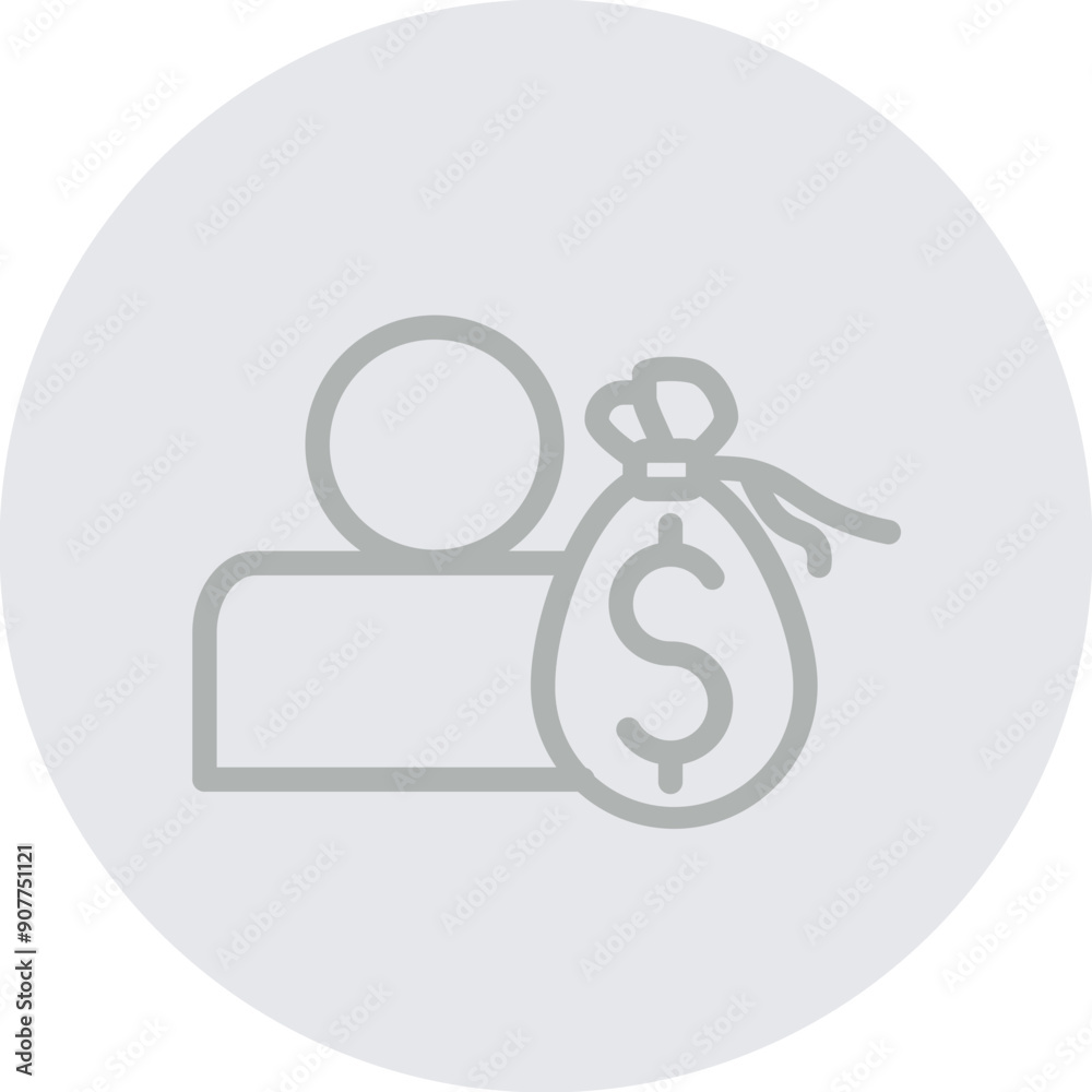 Private Equity Vector Line Grey Circle Grey Private Equity Vector Line Grey Circle Grey