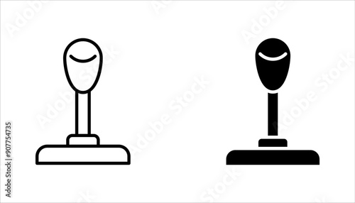 Lever icon set, vector illustration on white background