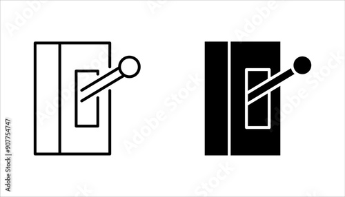 Lever icon set, vector illustration on white background