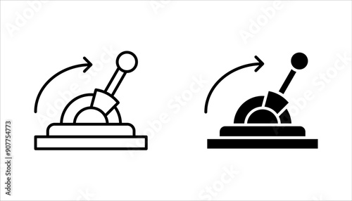 Lever icon set, vector illustration on white background