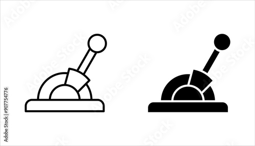 Lever icon set, vector illustration on white background