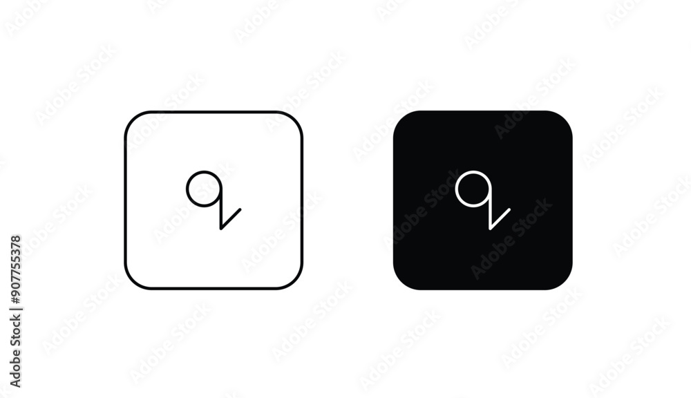 Q icon design with white background stock illustration Q icon design with white background stock illustration