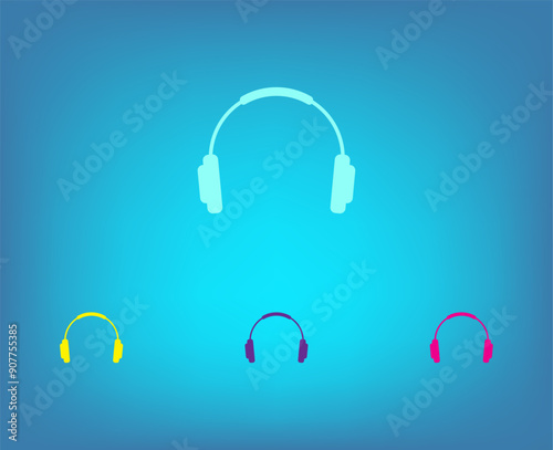 Vector icon on a blue background with a gradient