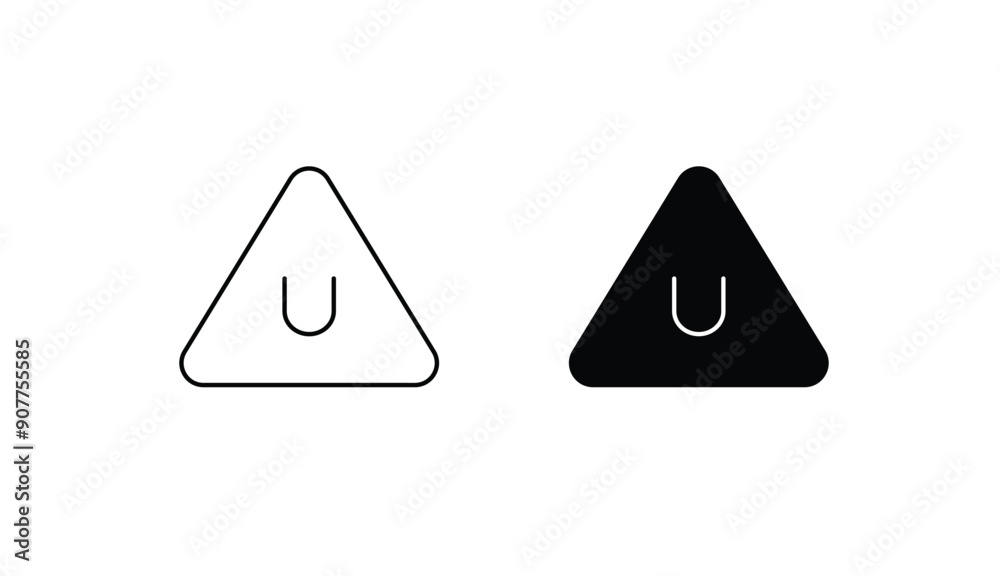 U icon design with white background stock illustration