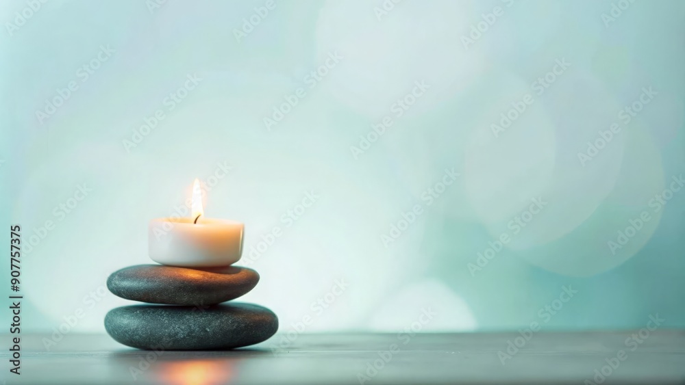Spa Stones with Candle and Warm Ambient Light
Spa Stones with Candle and Warm Ambient Light