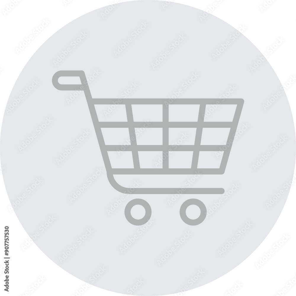 Cart Vector Line Grey Circle Grey Cart Vector Line Grey Circle Grey