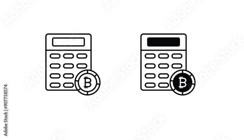 Calculate icon design with white background stock illustration