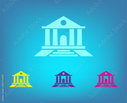Vector icon on a blue background with a gradient