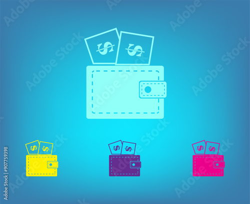 Vector icon on a blue background with a gradient