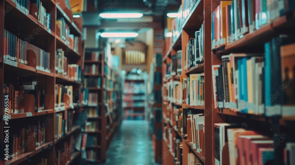Bookshelf in a Library. Bookshelf in a Library.