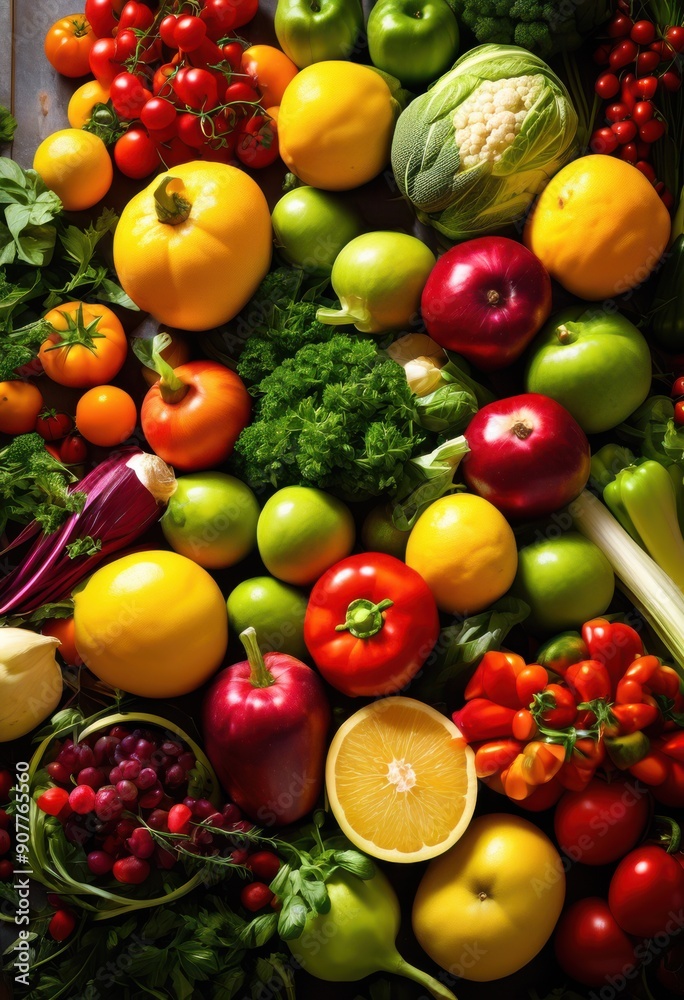vivid aerial view showcasing colorful arrangement fresh ingredients bright colors varied textures, cooking, culinary, cut, diced, display, fruits, kitchen vivid aerial view showcasing colorful arrangement fresh ingredients bright colors varied textures, cooking, culinary, cut, diced, display, fruits, kitchen