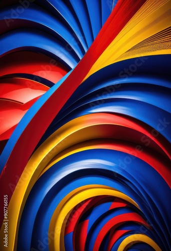 Wallpaper Mural vibrant components showcased eye catching arrangement bold colors dynamic shapes creating captivating visual experience, design, display, composition Torontodigital.ca