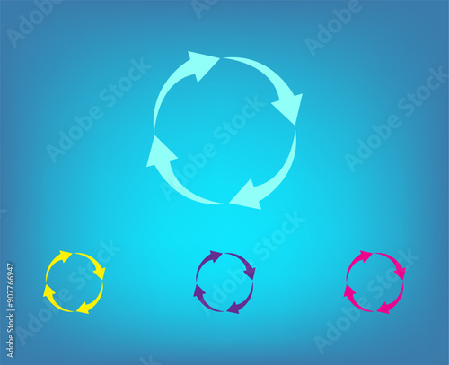 Vector icon on a blue background with a gradient