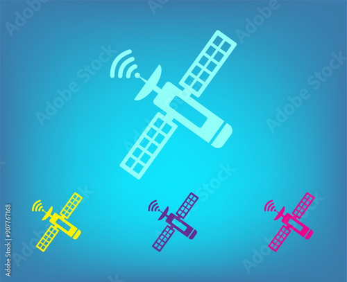 Vector icon on a blue background with a gradient