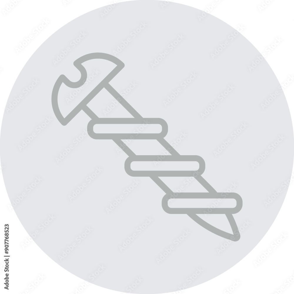 Screw Vector Line Grey Circle Grey Screw Vector Line Grey Circle Grey