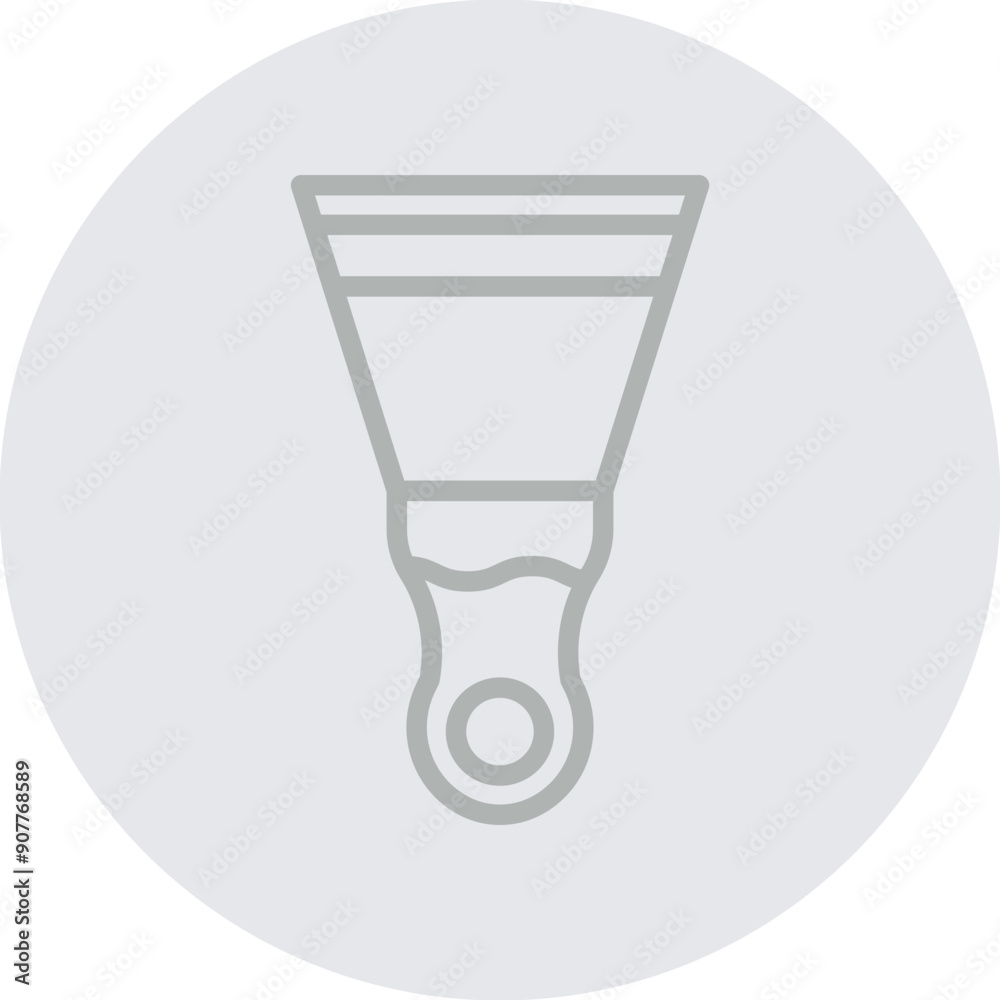 Spatula Vector Line Grey Circle Grey Spatula Vector Line Grey Circle Grey
