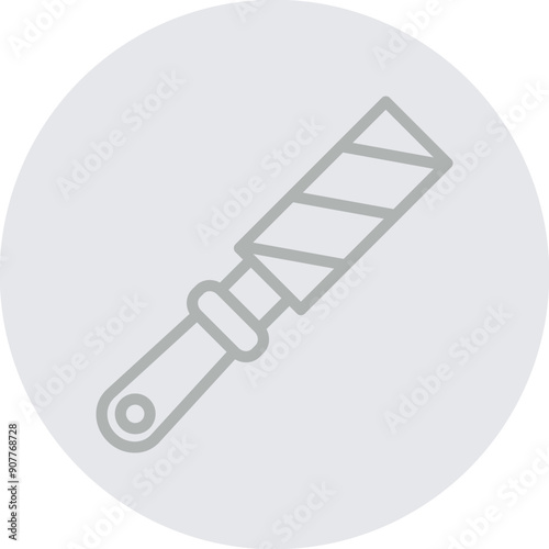 Rasp Vector Line Grey Circle Grey