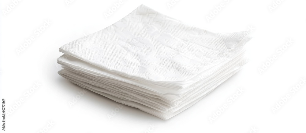 Stack of White Paper Napkins