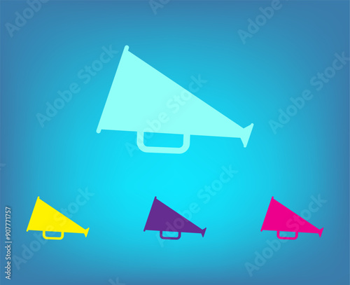 Vector icon on a blue background with a gradient