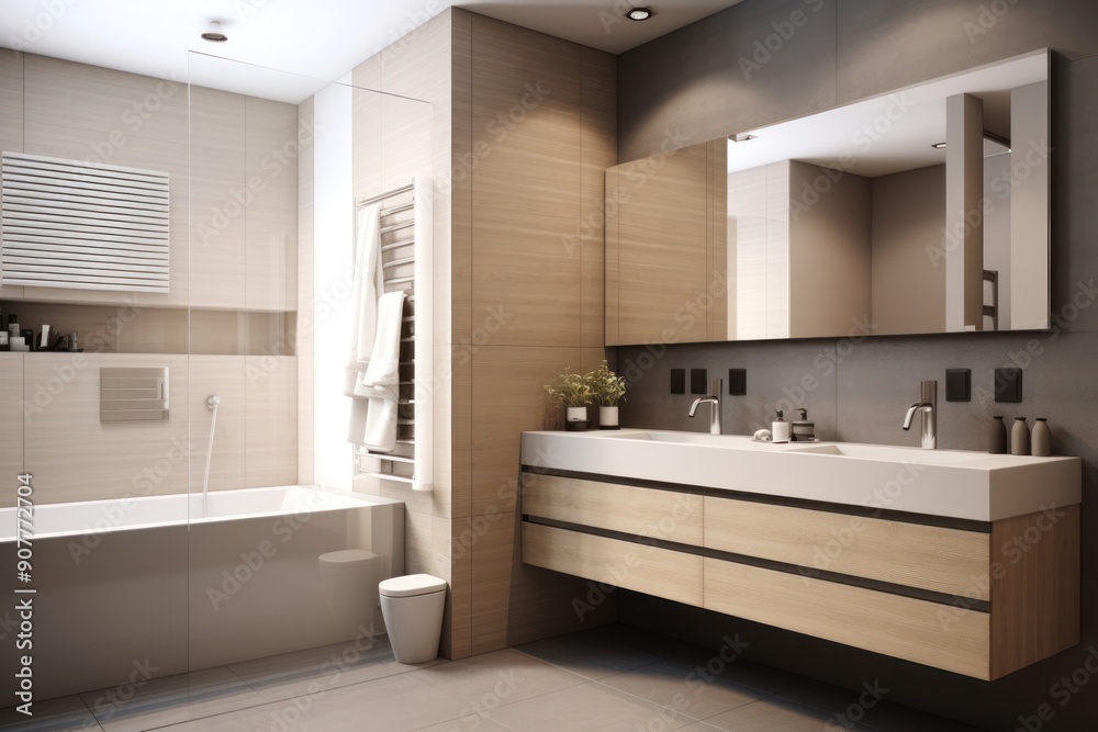 Modern bathroom, interior design. Modern bathroom, interior design.