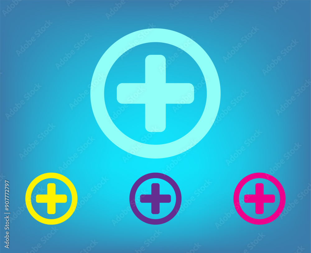 Obraz premium Vector icon on a blue background with a gradient