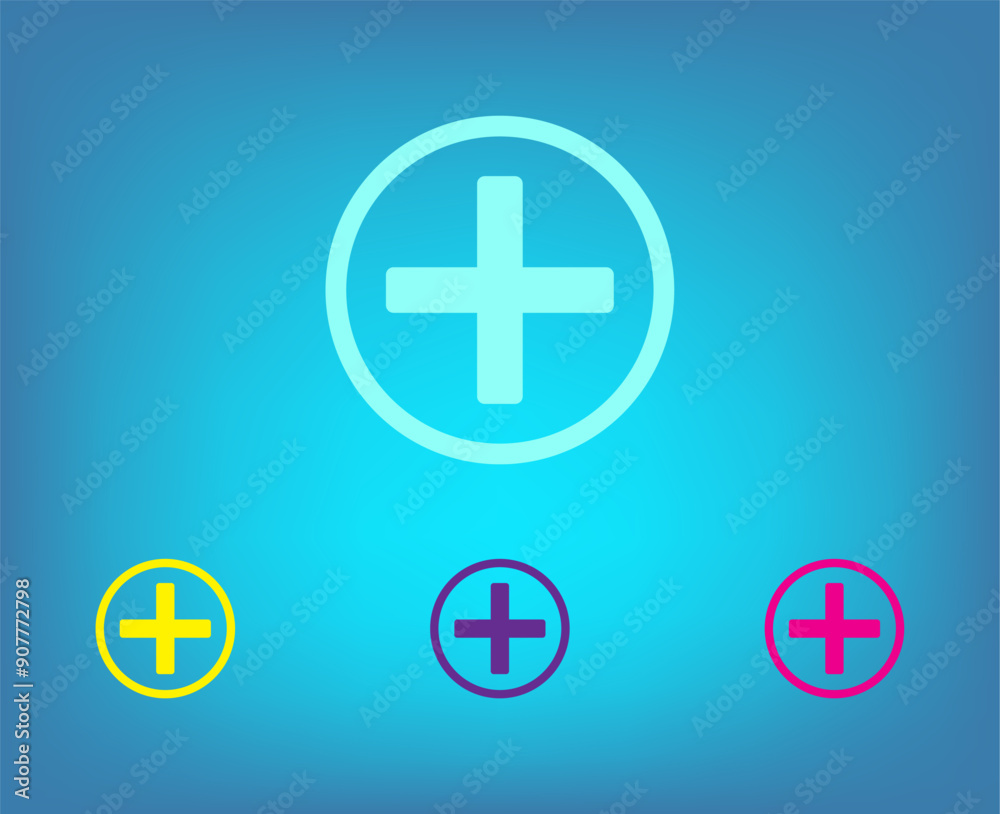 Obraz premium Vector icon on a blue background with a gradient