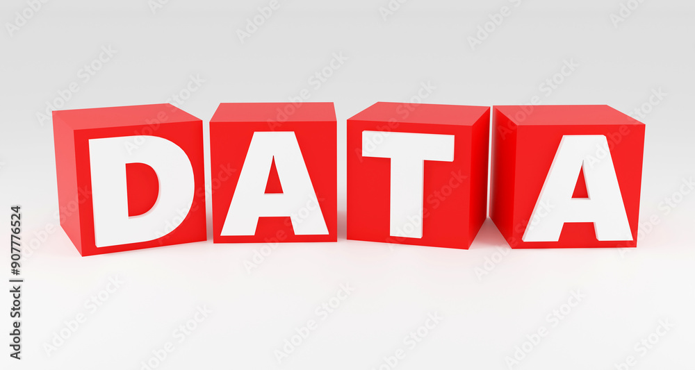 Luxury red inscription data on grey podium, soft light, smooth background, 3d rendering Luxury red inscription data on grey podium, soft light, smooth background, 3d rendering