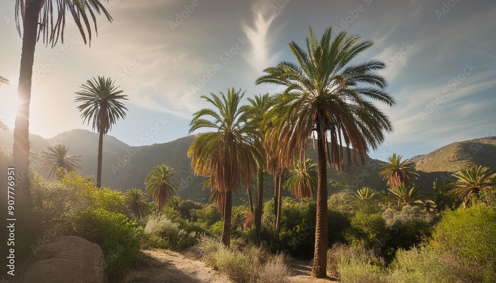 Natural Harmony Palm trees harmonizing with other native flora in a protected nature reserve. Natural Harmony Palm trees harmonizing with other native flora in a protected nature reserve.