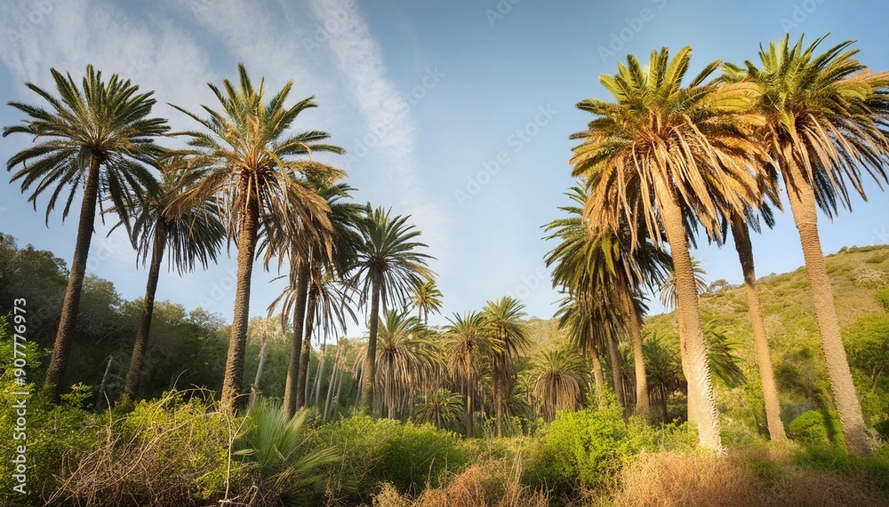 Natural Harmony Palm trees harmonizing with other native flora in a protected nature reserve. Natural Harmony Palm trees harmonizing with other native flora in a protected nature reserve.