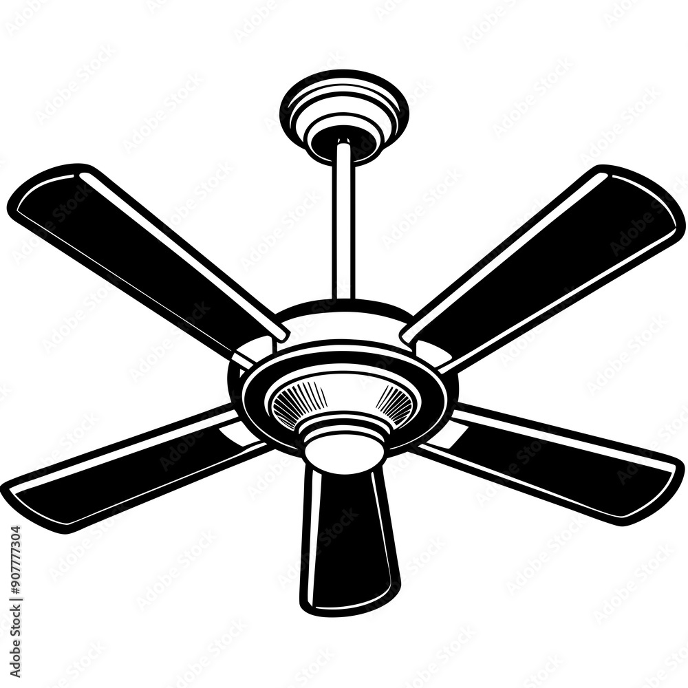 Obraz premium Ceiling Fan art vector illustration