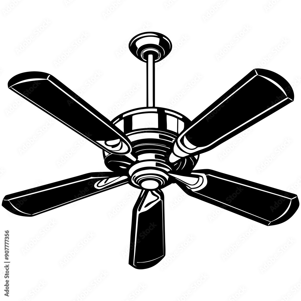 Ceiling Fan art vector illustration Ceiling Fan art vector illustration