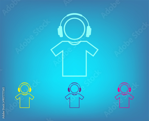 Vector icon on a blue background with a gradient