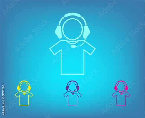 Vector icon on a blue background with a gradient