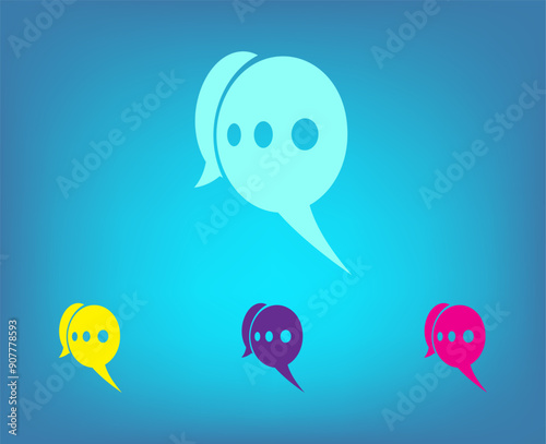 Vector icon on a blue background with a gradient