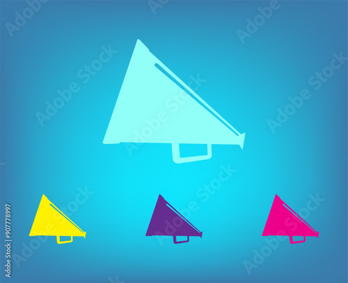 Vector icon on a blue background with a gradient