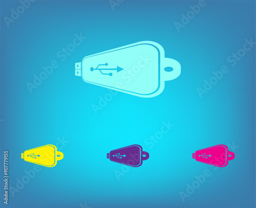 Vector icon on a blue background with a gradient