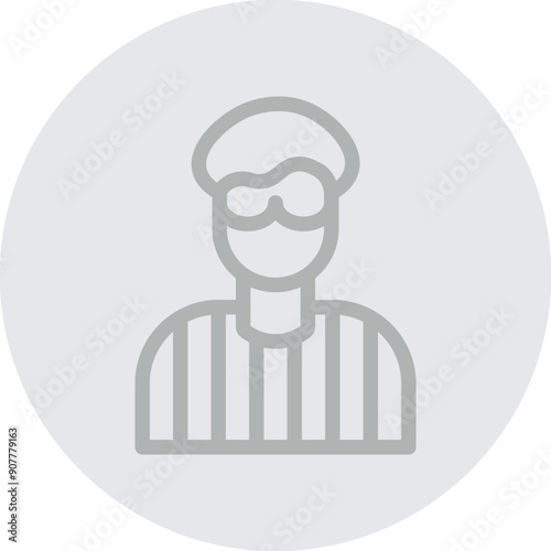 Criminal Vector Line Grey Circle Grey