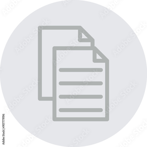 Duplicate Vector Line Grey Circle Grey