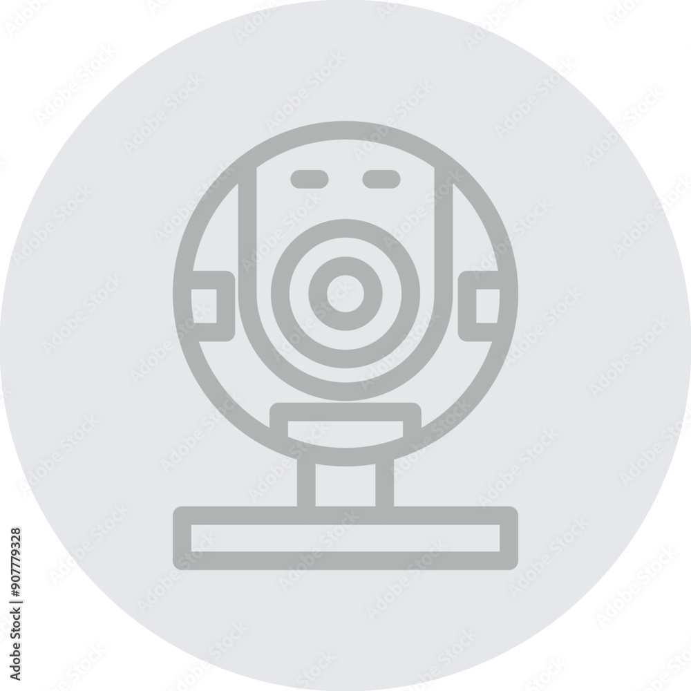 Webcam Vector Line Grey Circle Grey Webcam Vector Line Grey Circle Grey