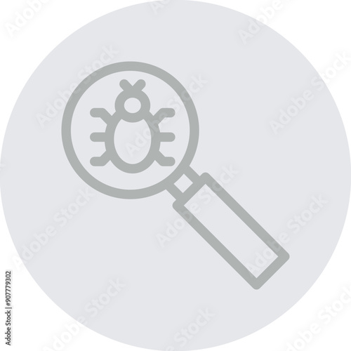 Search Vector Line Grey Circle Grey