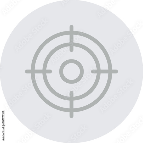 Targeted Vector Line Grey Circle Grey