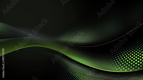  Corporate style PowerPoint background with a gradient of green and black, designed to enhance professional presentations. This versatile backdrop offers a sleek and modern aesthetic suitable 