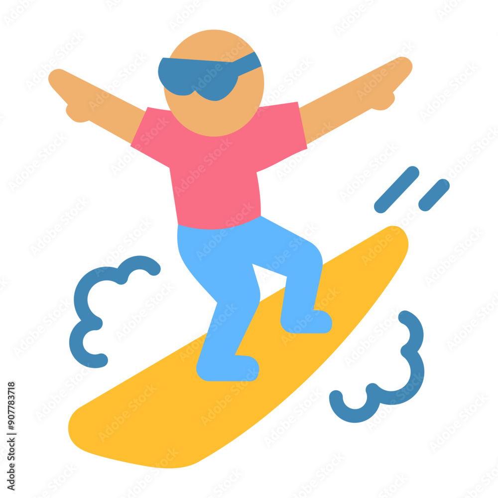 Fototapeta premium Sandboarding Icon