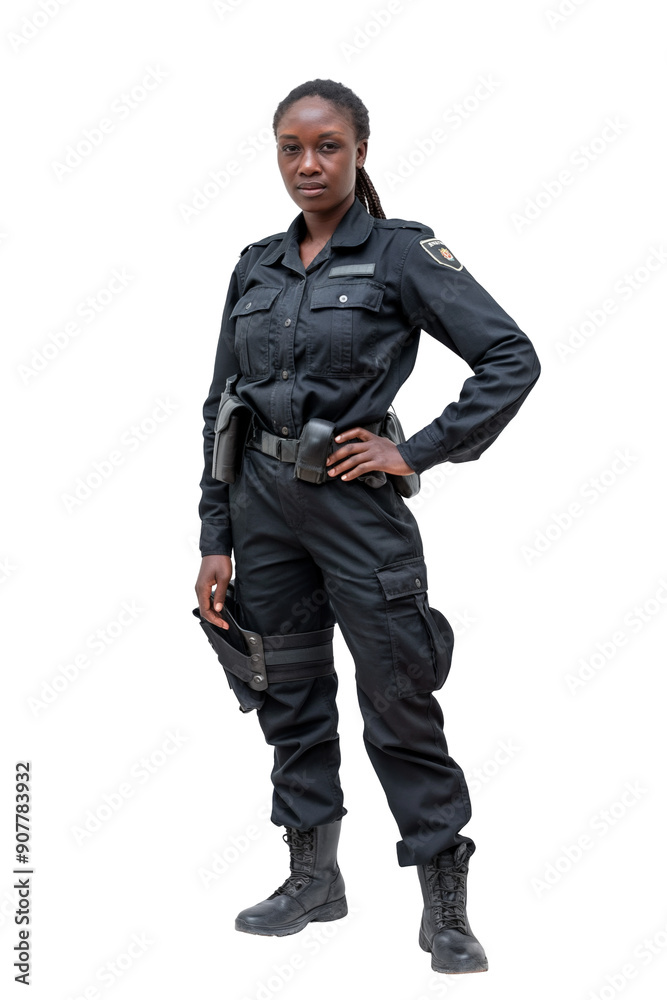 african female police officer