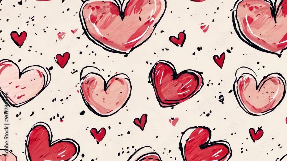 cute red heart doodle flying floating on white background, watercolor or ink minimalist design Valentine's day or romantic background cute red heart doodle flying floating on white background, watercolor or ink minimalist design Valentine's day or romantic background