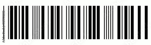Barcode icon. Barcode vector icon. Simple fake bar code. Bar code for web design. Barcode product distribution icon. Vector illustration isolated on white background.